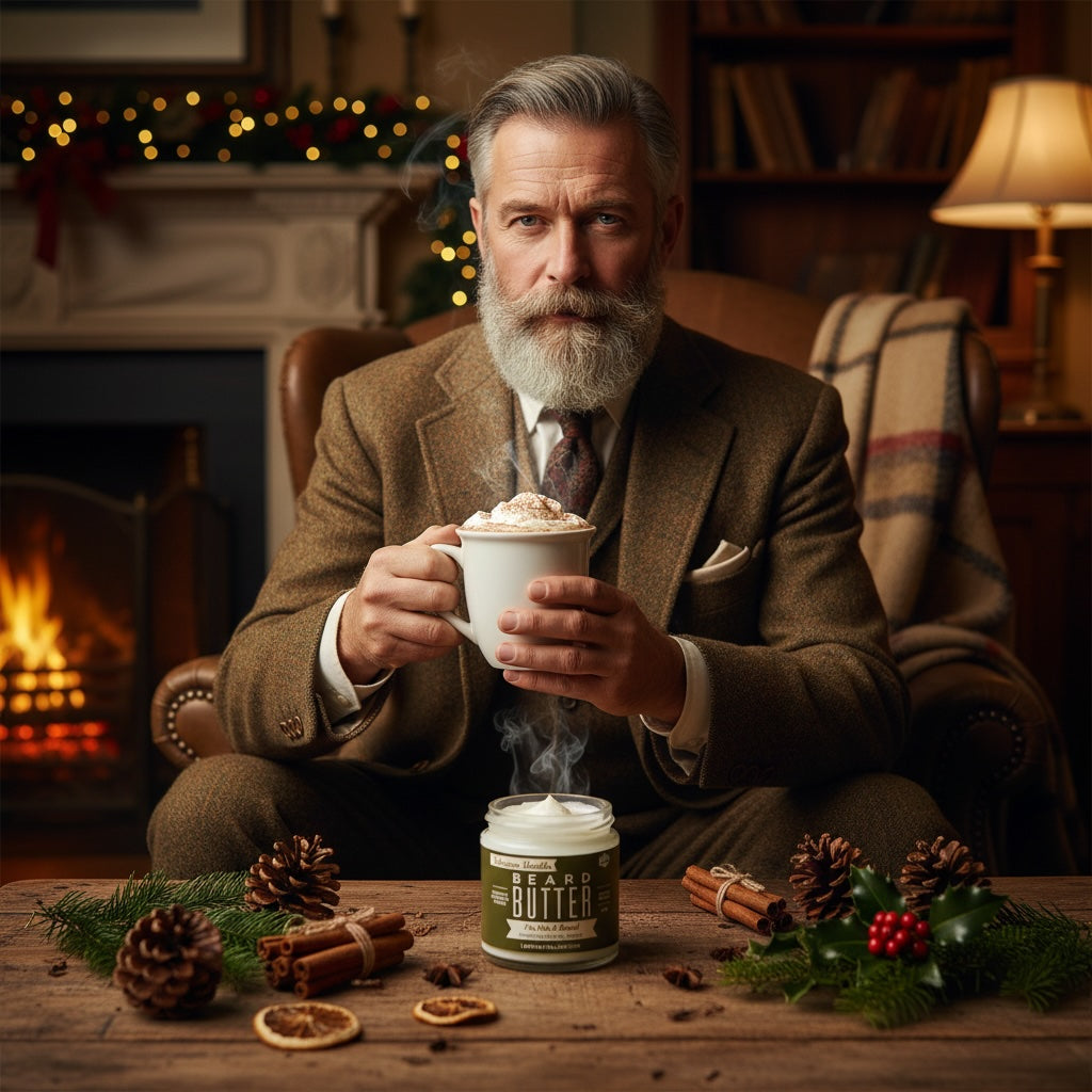 Tallow Man Tobacco Vanilla Beard + Body Butter | Men's Grooming | Grass-Fed Tallow | 9oz - Lady May Tallow